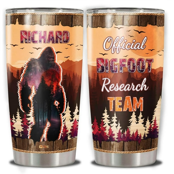 Personalized Big Foot Tumbler With Lid 20oz 30oz Vacuum Insulated Cup Custom Name Coffee Travel Mug Stainless Steel Birthday Christmas Presents For Men Women Customized Gifts Things