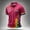 Hot Pink, variant on Men's Rainbow Peace Sign Polo Shirt with Colorful Star Splatter Graphic and Striped Cuffs Featuring Classic Collar Short Sleeves Black XXL