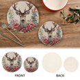 thumbnail image 4 of Leaves Deer and Flowers Trivet Mats Pot Holders Cotton Woven Non-Slip Heat Resistant for Hot Pots Pans Pats for Cooking Baking Set of 2, 4 of 7