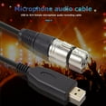 thumbnail image 2 of CNKOO USB Microphone Cable USB Male to 3-Pin XLR Female Audio Cable Adapter (3m), 2 of 7