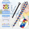 thumbnail image 2 of HLONK 2 Pack Autism Safety Tag  Necklace Custom Text Alert Card with Writable Panel and Patterned Lanyard  Hook and Loop Closure, 2 of 6