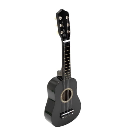 QAYOZ 21 Inch Acoustic Guitar Small Size Portable Wooden Guitar for Children Kids (Black)