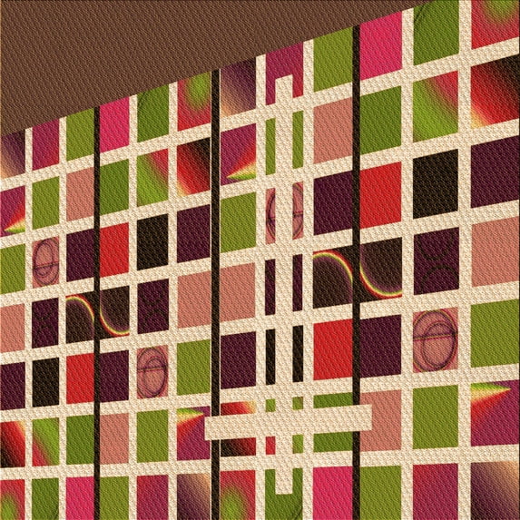 Ahgly Company Machine Washable Indoor Square Transitional Fire Brick Red Area Rugs, 5' Square