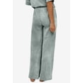 thumbnail image 2 of ellos Women's Plus Size Wide Leg Velour Lounge Pants - 18/20, Black, 2 of 3