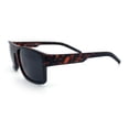thumbnail image 4 of SA106 Wraparound Sport Sunglasses for Men UV400 Lightweight Rectangular Matte Tortoise Frame - Black Lens, 4 of 6