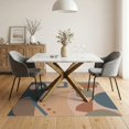 thumbnail image 3 of ODIKA 5'x7' Muted Earth Tones Abstract Washable Area Rug Modern Geometric Design With Artistic Flair By for Guest Room, Lounge, Apartment, Non-Slip Low Profile, Stain Resistant, 3 of 7