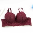 thumbnail image 3 of cocolona Womens Push Up Lace Bras Soft Padded Underwire Plunge Lift Up Bras, 3 of 6