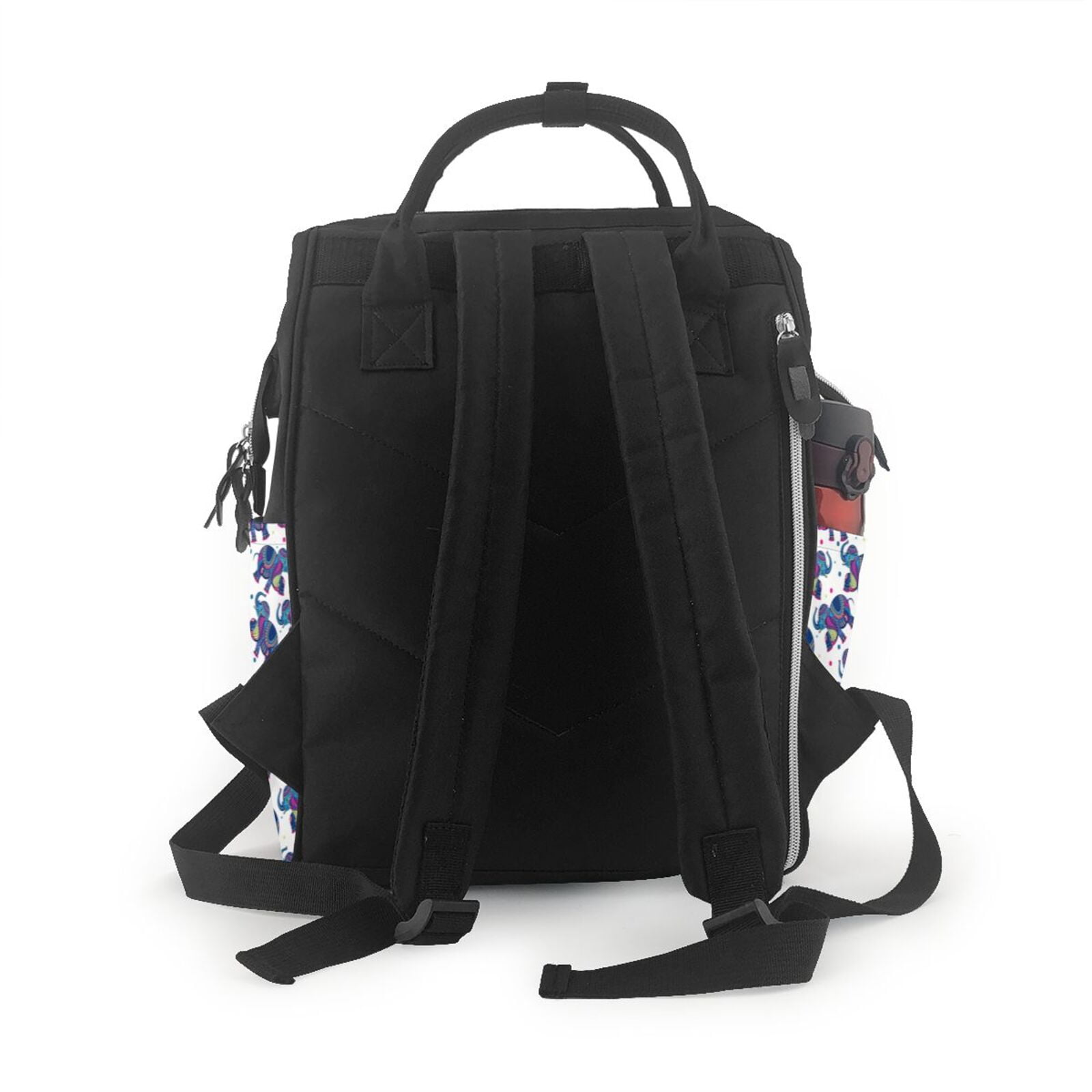Fuzoiu Boho elephant Print Diaper Bag Backpack,Baby Essentials Travel Tote,Multi function Waterproof Diaper Bag, Travel Essentials Baby Bag - Unisex