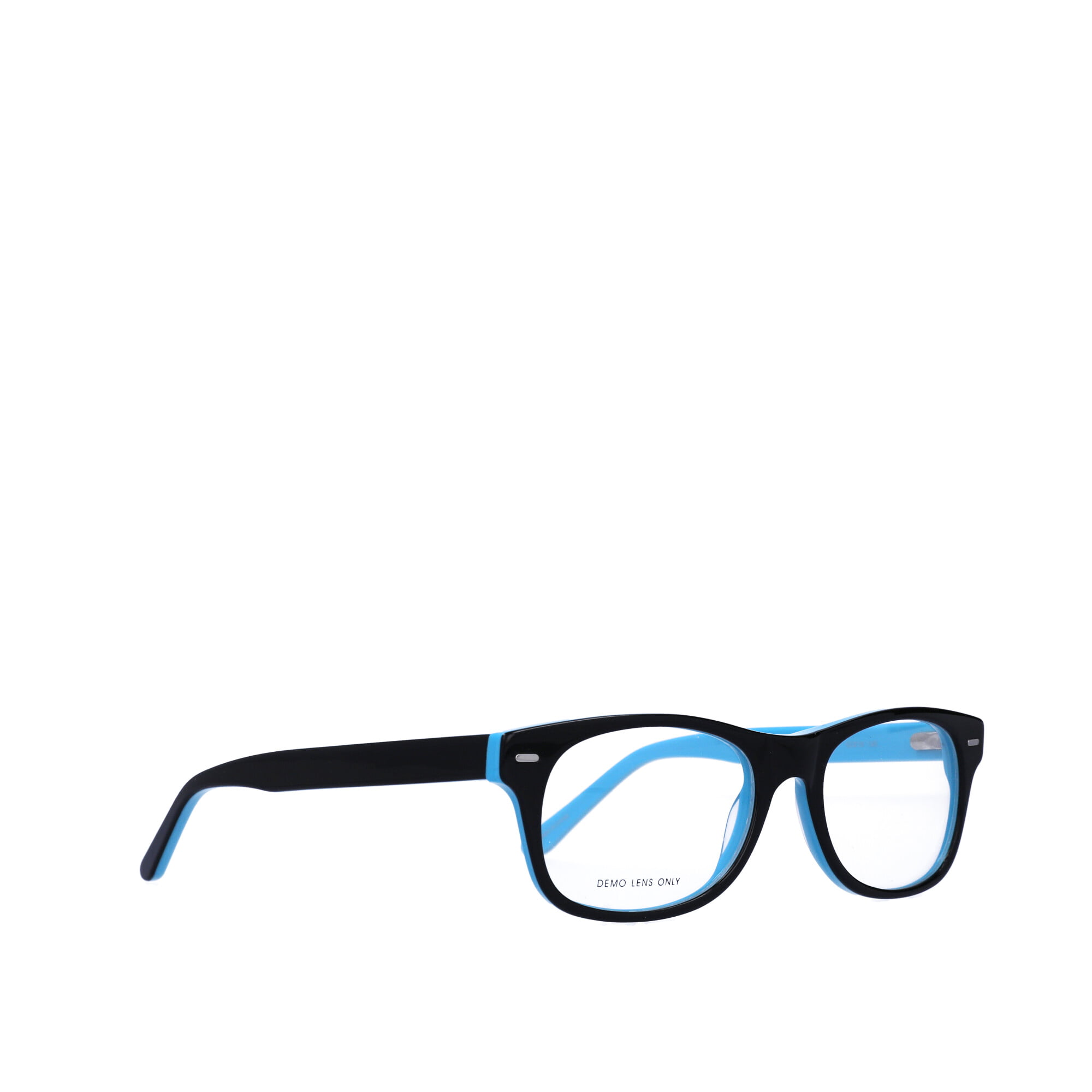 Walmart Women's Square Eyeglasses, FM19011, Black/Blue, 52-18-145