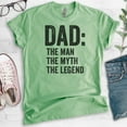 thumbnail image 2 of Dad: The Man The Myth The Legend Shirt, Unisex Men's Shirt, Cool Dad Shirt, Father's Day Shirt, Heather Apple Green, X-Small, 2 of 6