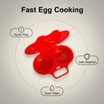 thumbnail image 2 of Microwave Egg Poacher & Cooker, 2-Cup Egg Boiler for Perfect Poached/Scrambled Eggs, BPA-Free, Dishwasher Safe, Quick Breakfast Maker for Home Kitchen, 2 of 5