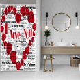thumbnail image 3 of I Love You Shower Curtains with Hooks Red Hearts Black Abstract Love Creative Design Bathroom Curtain Decor with Hooks for Bathroom Valentine''s Day Bathroom Shower Curtain Set 36x72 Inches, 3 of 6