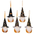 thumbnail image 1 of Halloween Hanging Gnome Handmade 5PCS Swedish Gnome Holiday Tree Gnome Decor, 1 of 10