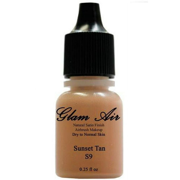 Airbrush Makeup Foundation Satin S9 Sunset Tan Water-based Makeup Lasting All Day 0.25 Oz Bottle