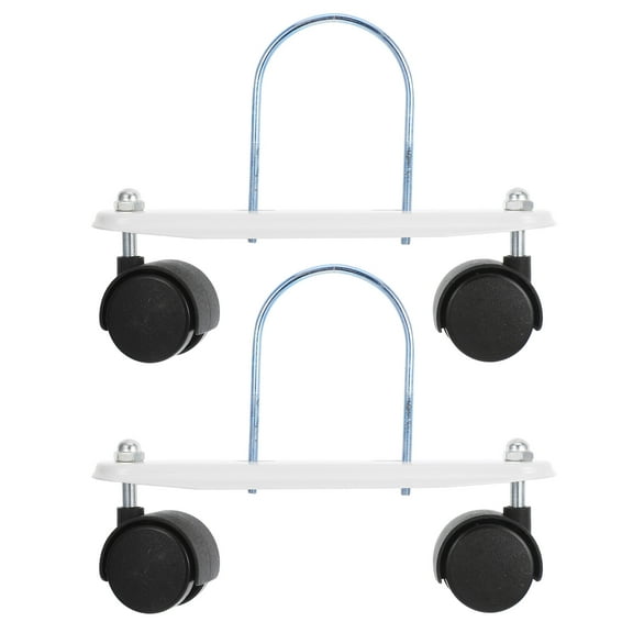 Masteelf 1 Pair of Replacement Wheels Brackets for Oil Filled Heater and Patio Gas Heater Mobile Pulley Brackets Swivel Heating Plate Roller Bracket
