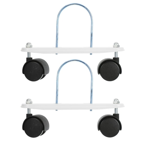 WORGEOUS 1 par de soportes de polea móviles universales con ruedas giratorias para piezas de repuesto de radiador lleno de aceite y calentador de gas de Patio