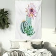 thumbnail image 3 of Cactus Tapestry, Cactus Spikes Flower in Hot Mexican Desert Sand Botanical Natural Image, Wall Hanging for Bedroom Living Room Dorm Decor, 40W X 60L Inches, Pink Green and Blue, by Ambesonne, 3 of 5