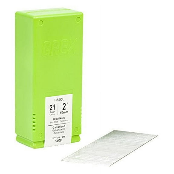 Grex Power Tools H8/50L 21 Gauge 2" Length Galvanized Brad Nails (5,000per Box)