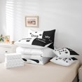 thumbnail image 5 of Homewish Couple Valentine's Day Bedding Comforter Set 7pcs, Dog Side and My Side King Bedding Sets, Black White Fashion Splicing Bed Sheets, Luxury Bedroom Decor, 5 of 7