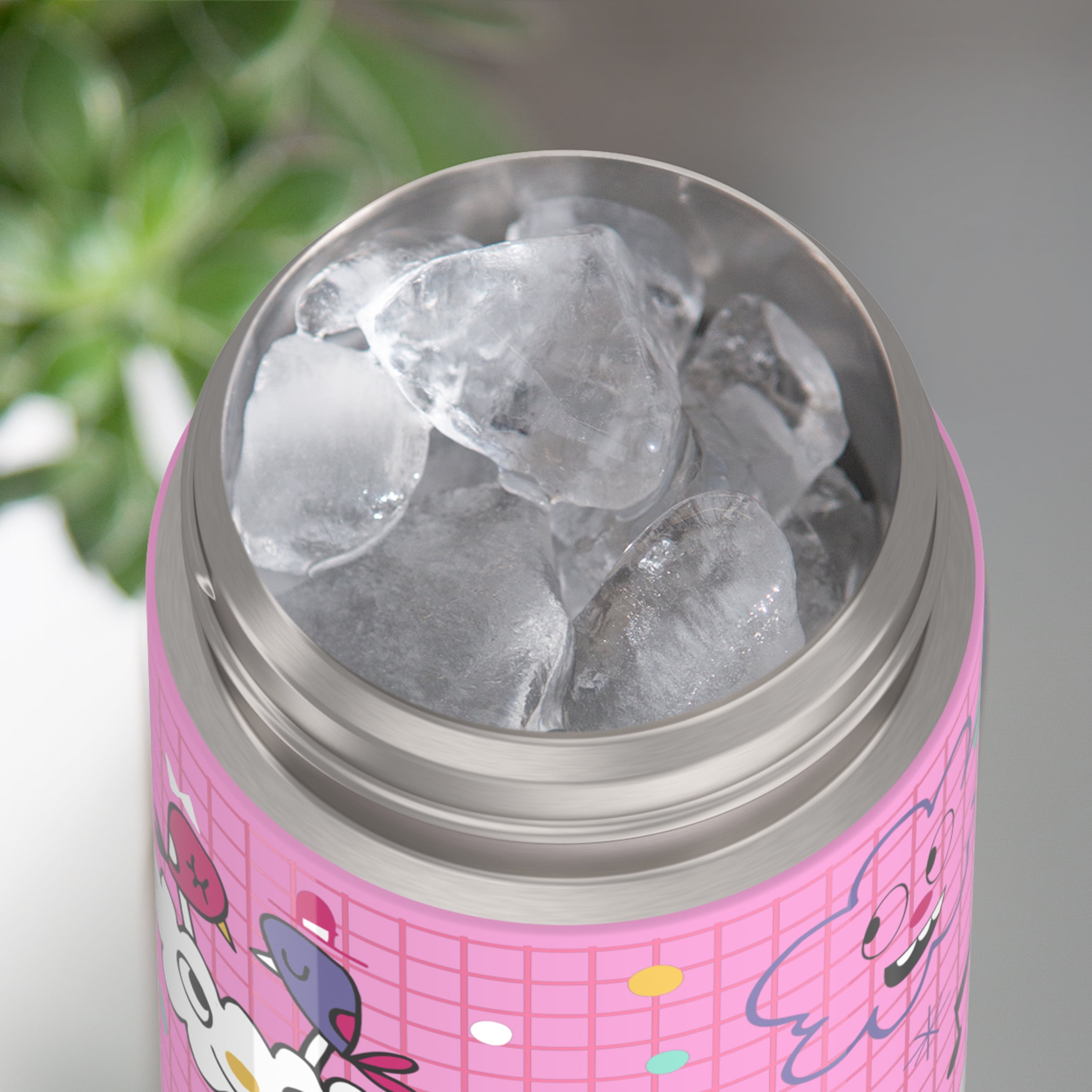 Thermos Kids Stainless Steel Funtainer Bottle with Straw, Dishwasher Safe, Leak Proof, Sketchbook, 14 oz