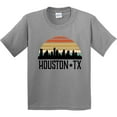thumbnail image 3 of Inktastic Houston Texas Skyline Retro Youth T-Shirt, 3 of 5