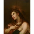 thumbnail image 2 of Gortzius Geldorp 15x18 Black Ornate Wood Framed Double Matted Museum Art Print Titled - The Penitent Mary Magdalen, 2 of 5