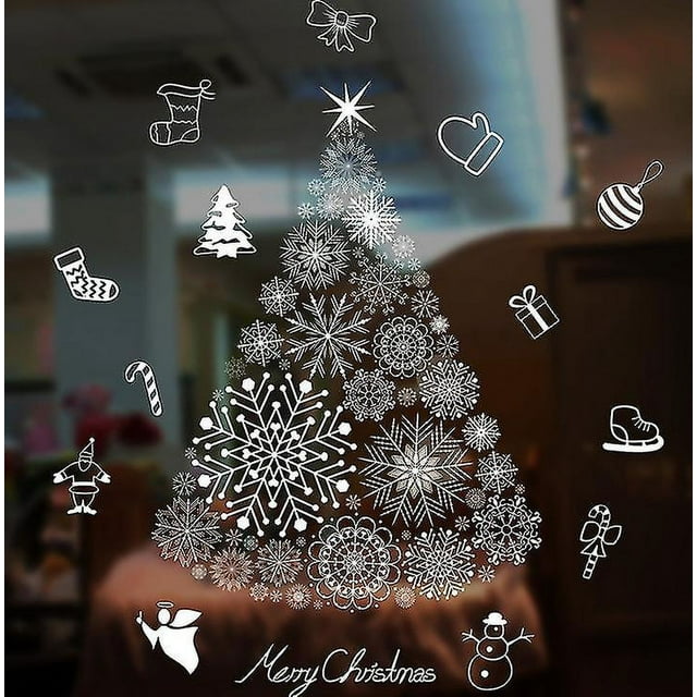 Pegatinas navideñas Sin pegamento Pegatinas electrostáticas Pegatinas decorativas navideñas
