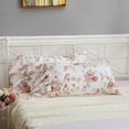 thumbnail image 4 of Meaning4 Rose Floral Long Ruffles Pillow Shams Cotton 2 Pieces (King Size, Rose), 4 of 9