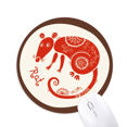 thumbnail image 1 of Year Of Rat Animal China Zodiac Red Mouse Pad Comfortable Game Office Mat, 1 of 2