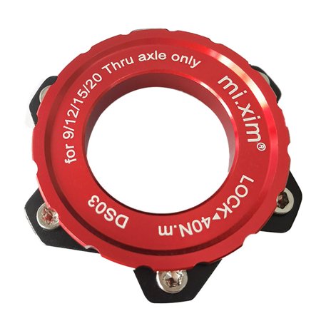 Zhuitw Bicycle Centerlock to 6-hole Hub Disc Center Lock Conversion Adapter (Red)
