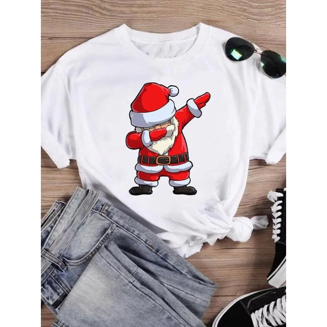 Camiseta con estampado de árbol de estrellas para mujer, ropa de vacaciones de Festival encantador, Feliz Navidad, Año Nuevo, moda femenina, camisetas gráficas