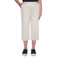 thumbnail image 4 of Alfred Dunner Womens Petite Twill Buttoned Hem Capri Pant, 4 of 5