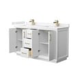 thumbnail image 4 of Wyndham Collection Wcf414160d-Vca-Unsmxx Strada 60" Free Standing Double Basin Vanity Set, 4 of 7