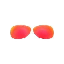 Walleva Fire Red Polarized Replacement Lenses for Ray-Ban RB3362 Cockpit 59mm Sunglasses