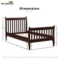 thumbnail image 3 of Wood Twin Bed Frame with Headboard and Footboard, Kids Twin Bed Frames No Box Spring Needed for Boys and Girls, Espresso, 3 of 10