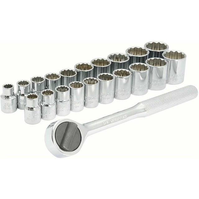 Juego 21 Dados y Accesorios Combinados 3/8In en Rack Surtek A02C