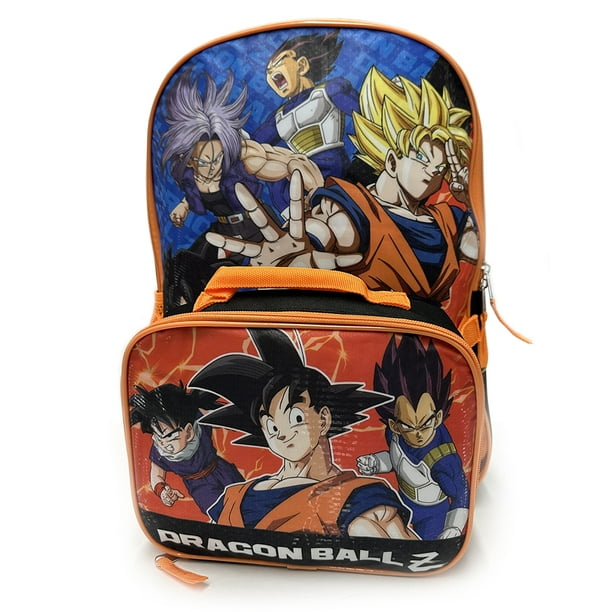 Action Comics Dragon Ball Z 16” Backpack with Lunch Bag Set for Boys