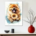 thumbnail image 3 of Chow Chow Art Canvas Fun Popcorn, Donuts and Lollipops Dogs. Watercolor Art Print, Canvas Canvas for wall decor living room, Bedroom, Bathroom. Funny Wall Art Decor, 3 of 4