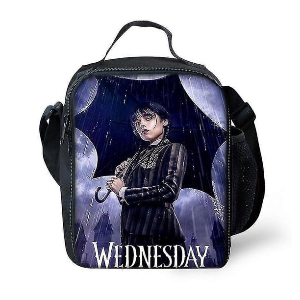 Wednesday The Addams Family Printed Lunch Bag Primary School Insulated Lunch Box Meal Bag