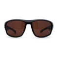 thumbnail image 1 of 90s Classic Wrap Biker Style Driving HD Lens Plastic Sunglasses Matte Black, 1 of 5