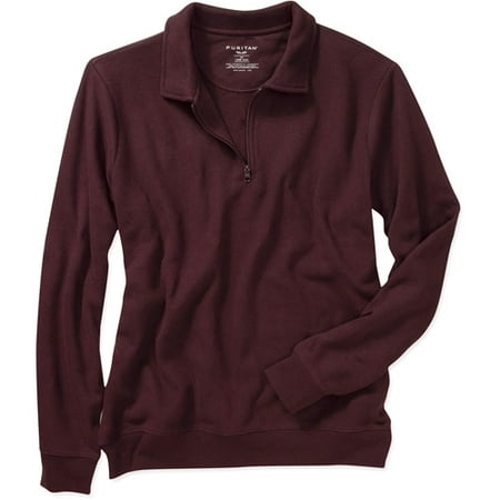 Puritan - Big Men's 1/4 Zip Fleece Polo Shirt - Walmart.com