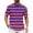 Hot Pink, variant on Color Blocked Striped Navy Sailor Striped Men Loose Trendy Summer Beach Round Neck Short Sleeved T Shirt Clothes