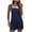 Navy, variant on Jumpsuit for Women Overalls Solid Pocket Buttons Rompers Suspender Jumpsuit Pants