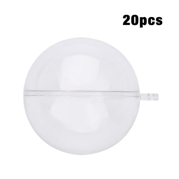 Clear Plastic Ball,20Pcs Fillable Clear Plastic Plastic Ball Ornaments