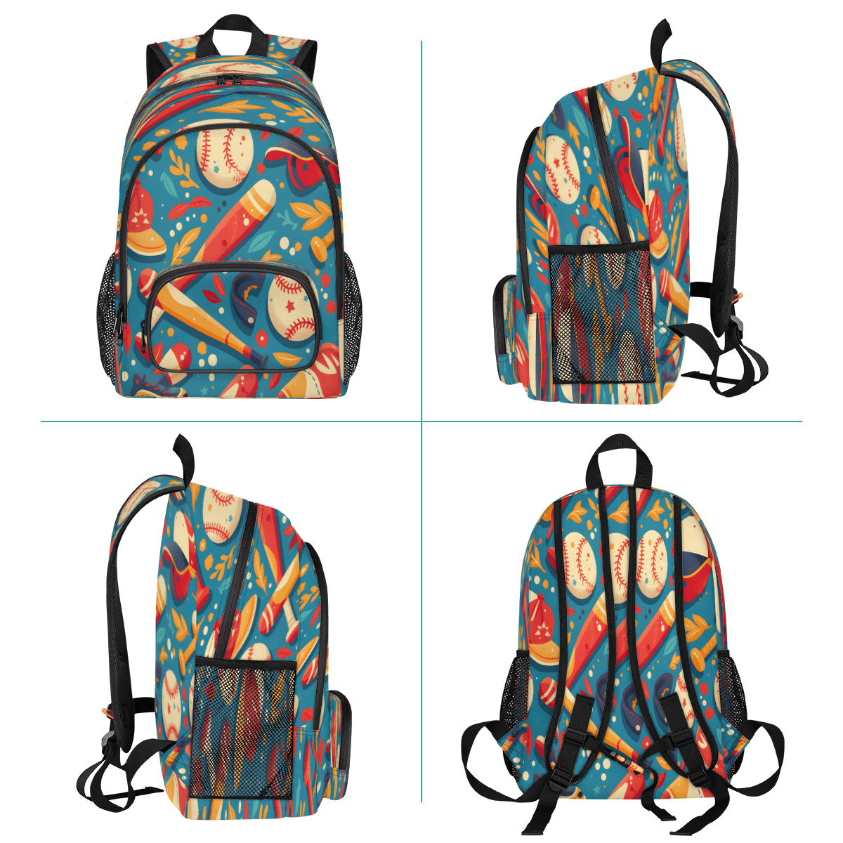 Herdesigns Baseball Laptop Backpack for Women Men, 18.3 Inch Sport Large Computer Backpacks Fashion Teacher Nurse Bag Casual Daypack for Work Travel