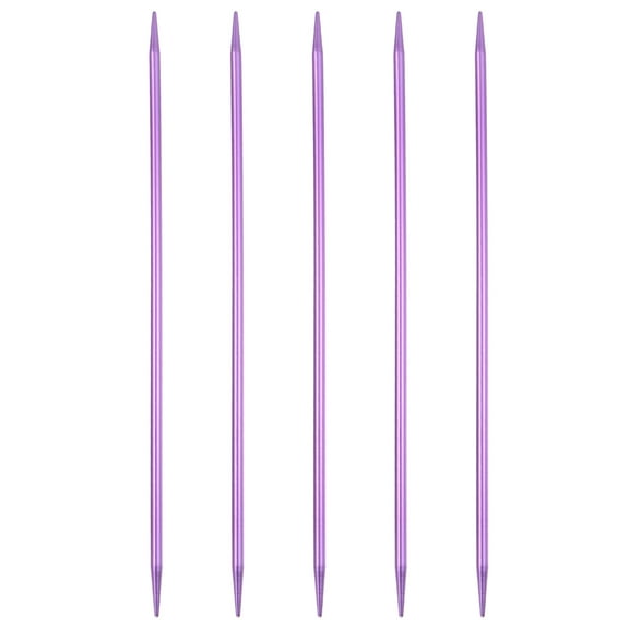 Uxcell 5Pcs Knitting Needles 4mm Aluminum Alloy Double Pointed Knitting Needle Purple