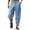 Blue, variant on Men's Elastic Solid Cotton Casual Pants Loose Breathable Comfort Fit