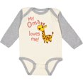 thumbnail image 3 of Inktastic My Oma Loves me- cute giraffe Boys or Girls Long Sleeve Baby Bodysuit, 3 of 5