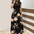 thumbnail image 1 of SMihono Robe Maxi Bohème d'Été pour Femmes Grande Taille Robe d'Été Unie Colorée Manches Courtes Robes de Plage Décontractées Maxi Robe de Plage, 1 of 5