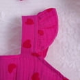 thumbnail image 4 of Xyant Toddler Baby Girl Clothes Knit Floral Fly Sleeve Tops Shorts Cute Summer Spring Outfits Infant Baby Girl Clothing Set (Hot Pink,2-3 Years), 4 of 6